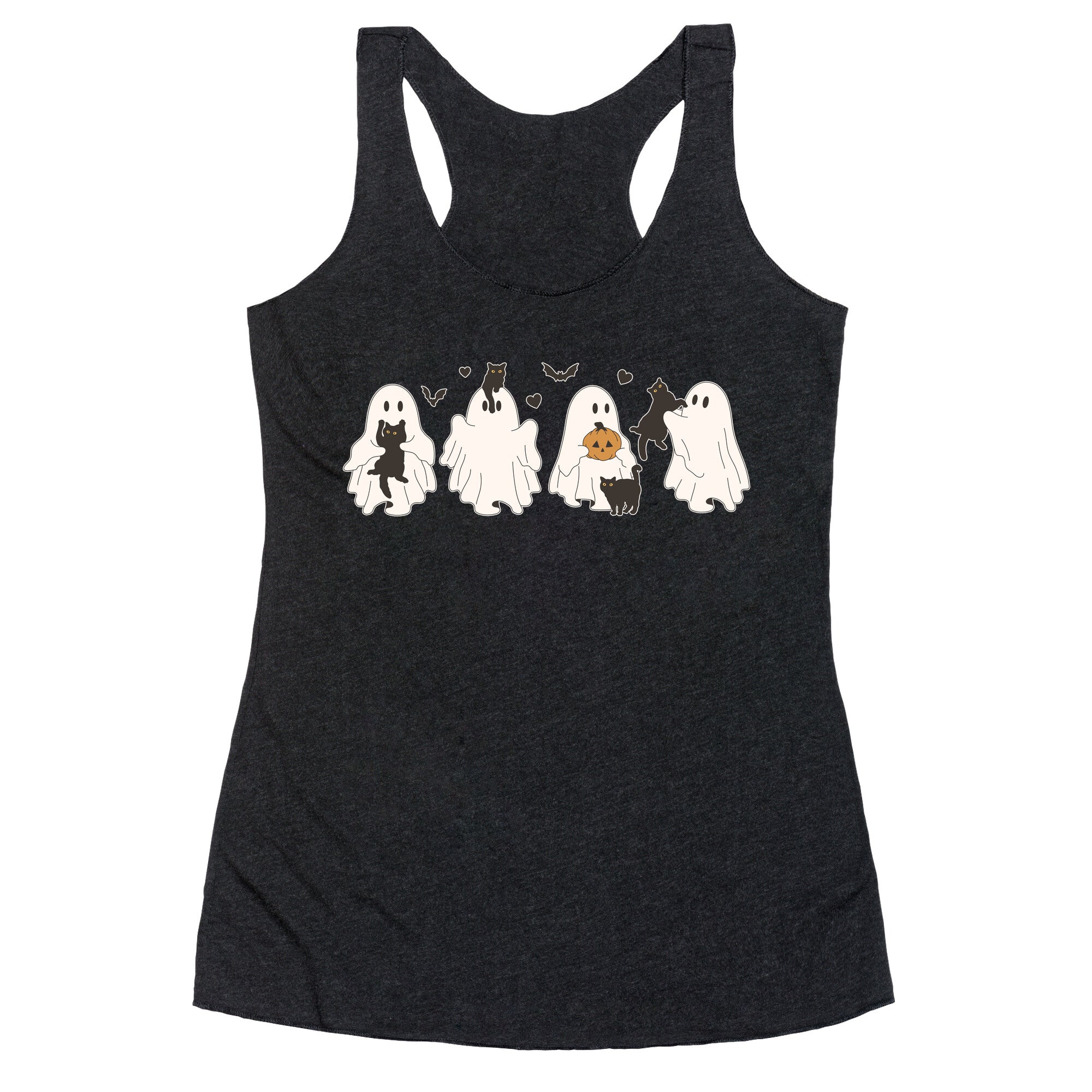Cute Ghost Cats Racerback Tank