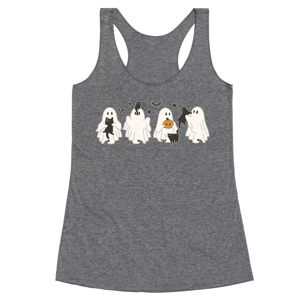 Cute Ghost Cats Racerback Tank
