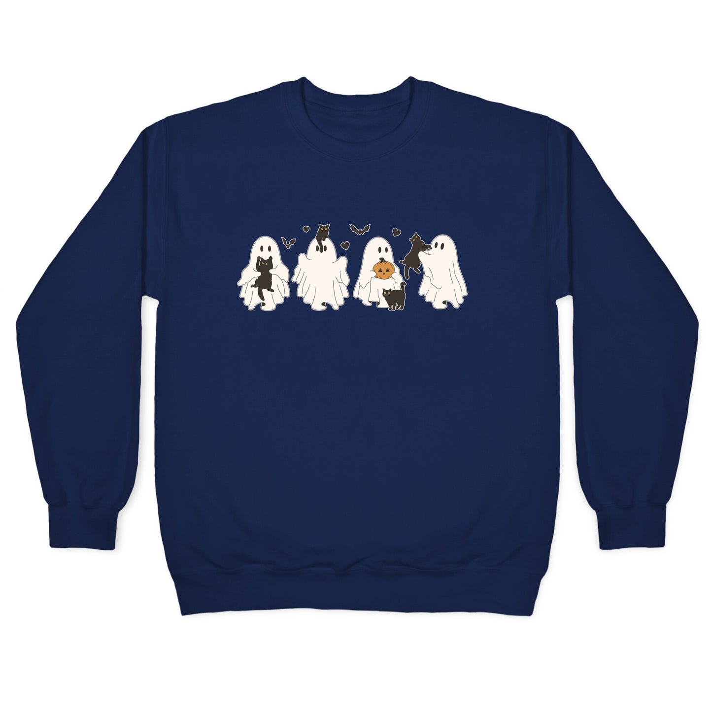 Cute Ghost Cats Crewneck Sweatshirt