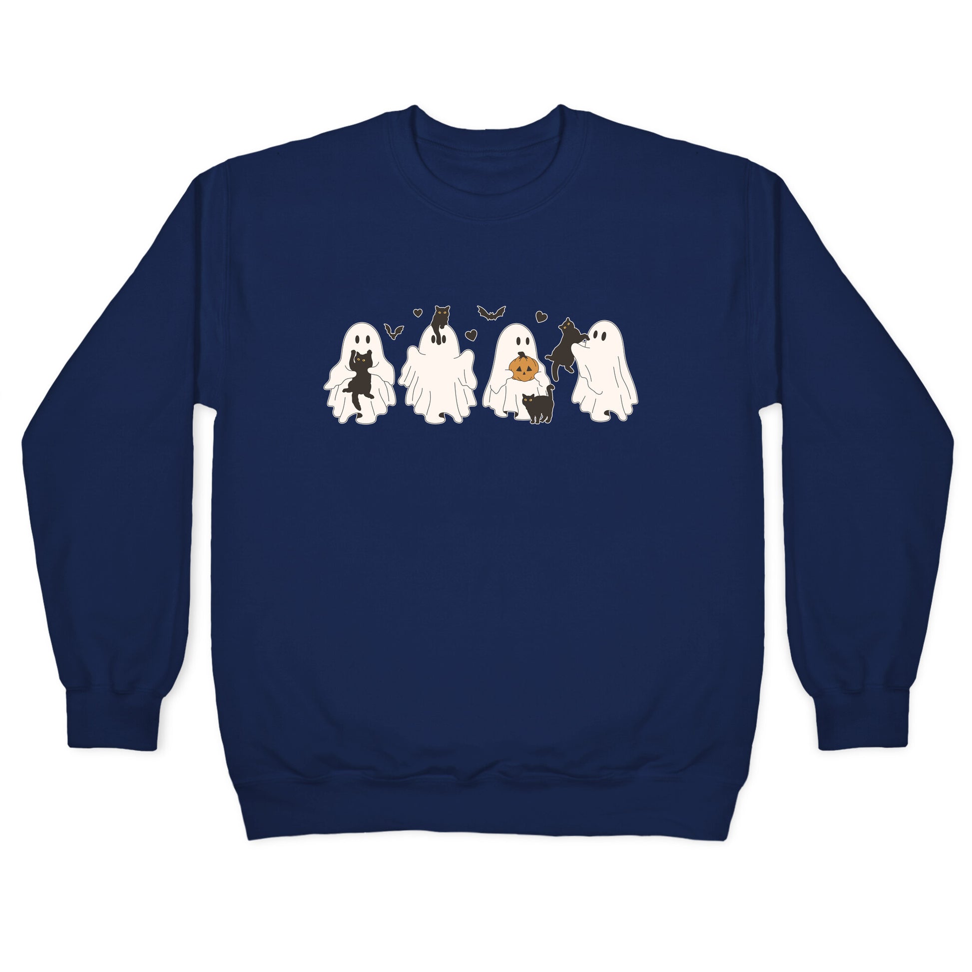 Cute Ghost Cats Crewneck Sweatshirt