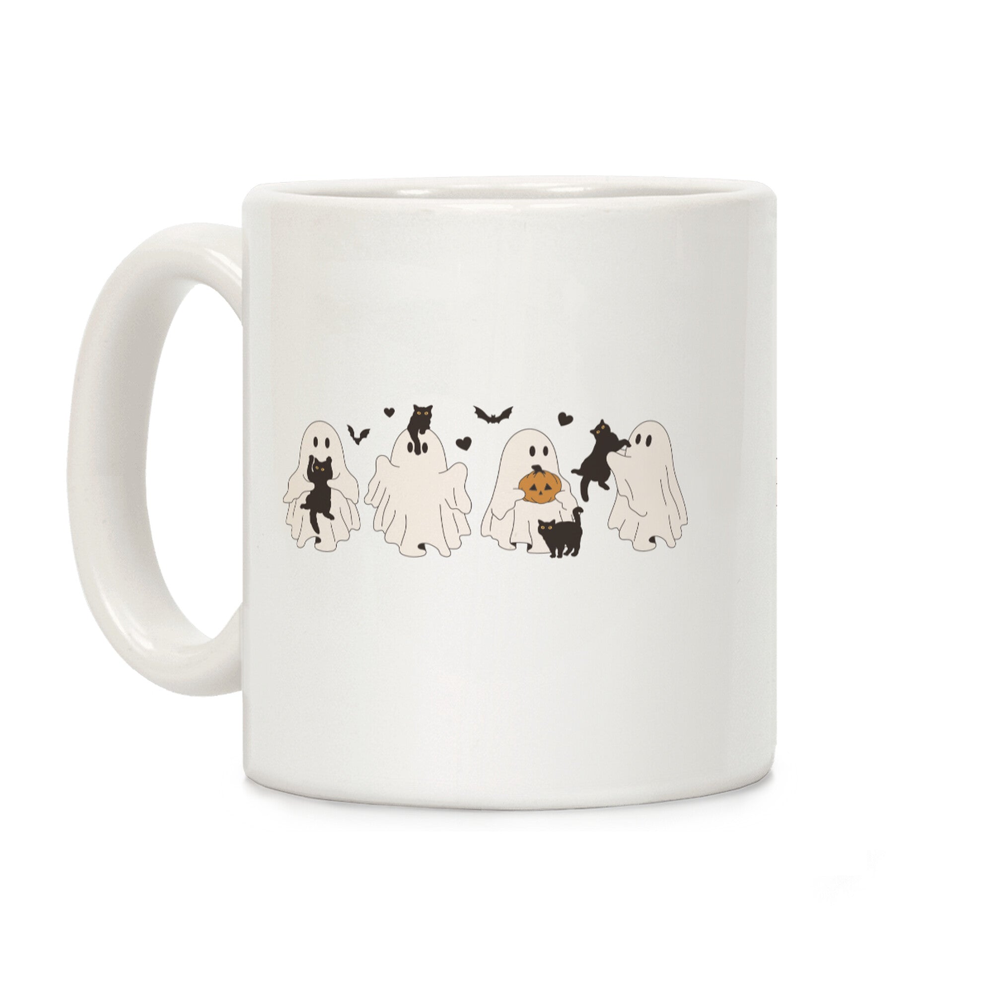 Cute Ghost Cats Coffee Mug
