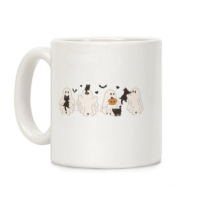 Cute Ghost Cats Coffee Mug