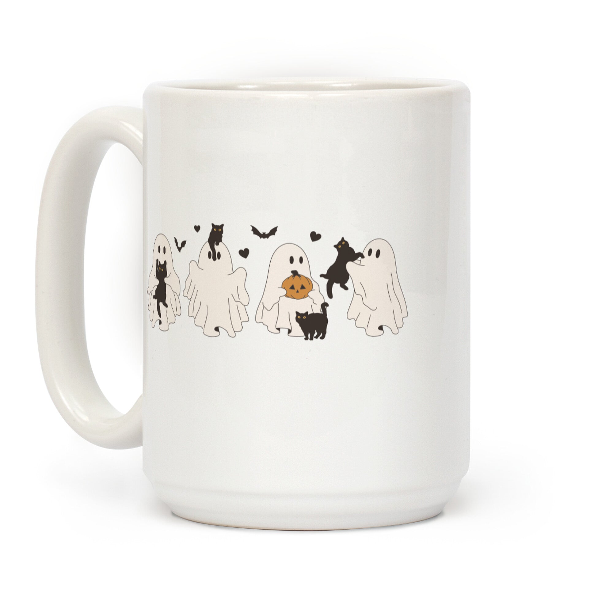 Cute Ghost Cats Coffee Mug