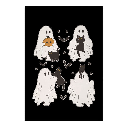 Cute Ghost Cats Garden Flag