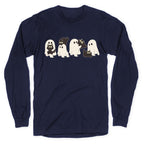 Cute Ghost Cats Longsleeve Tee
