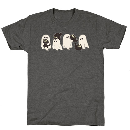Cute Ghost Cats Unisex Triblend Tee
