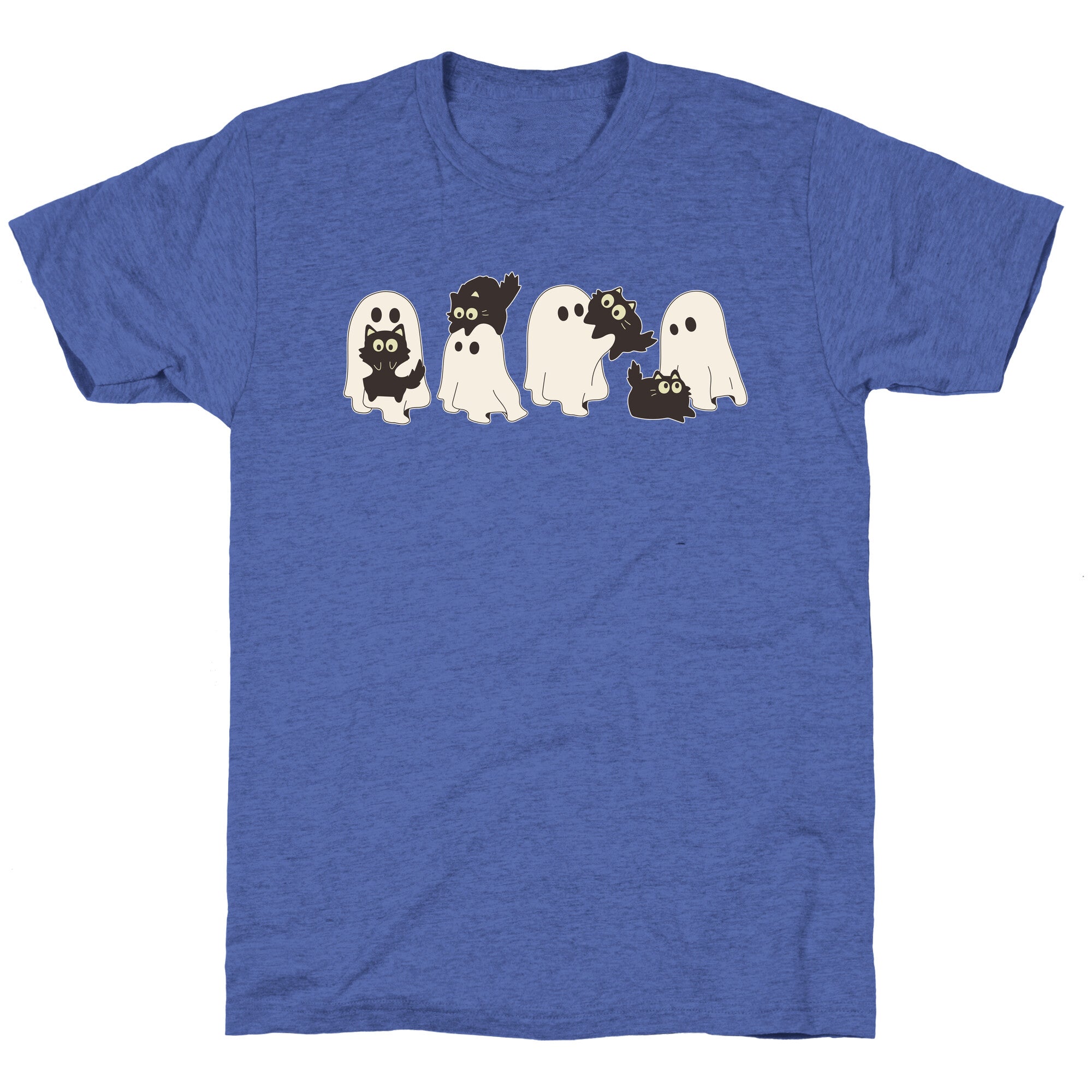 Cute Ghost Cats Unisex Triblend Tee