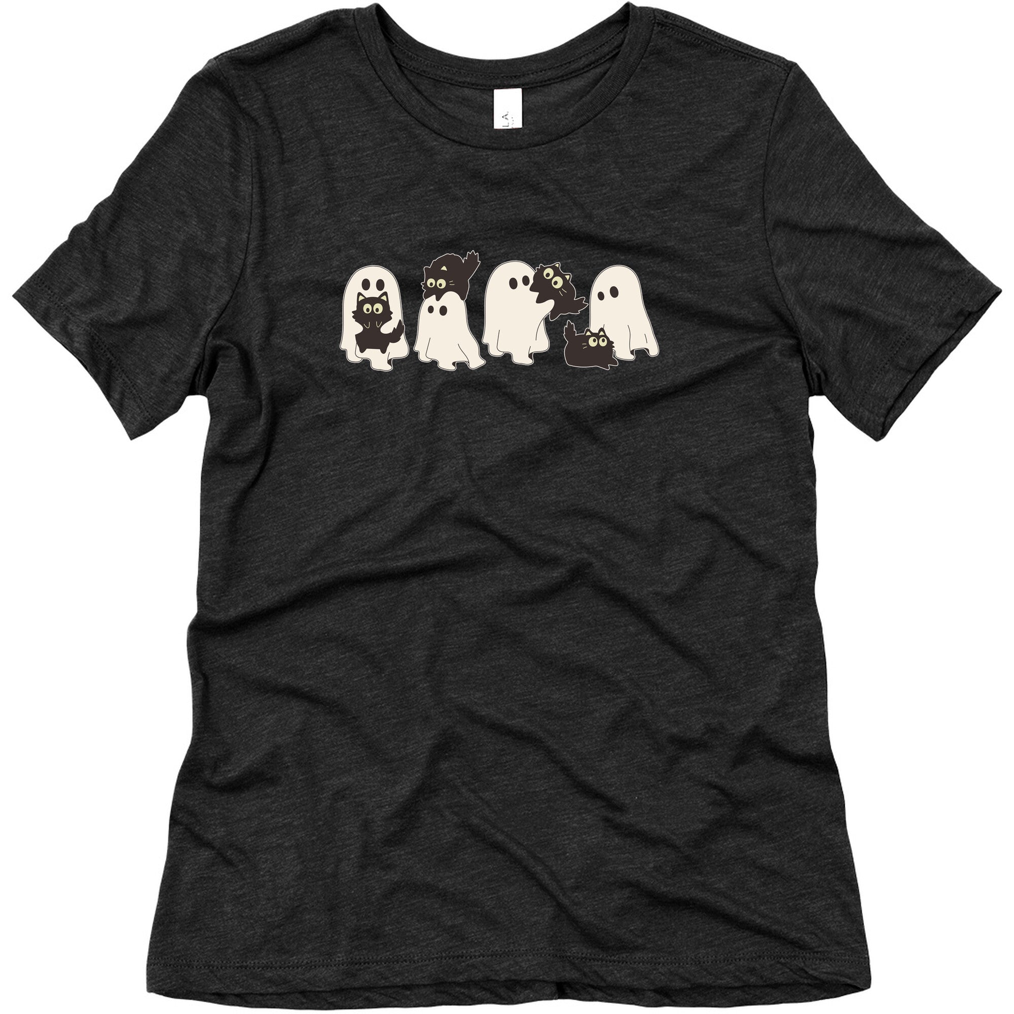 Cute Ghost Cats Womens Triblend Tee
