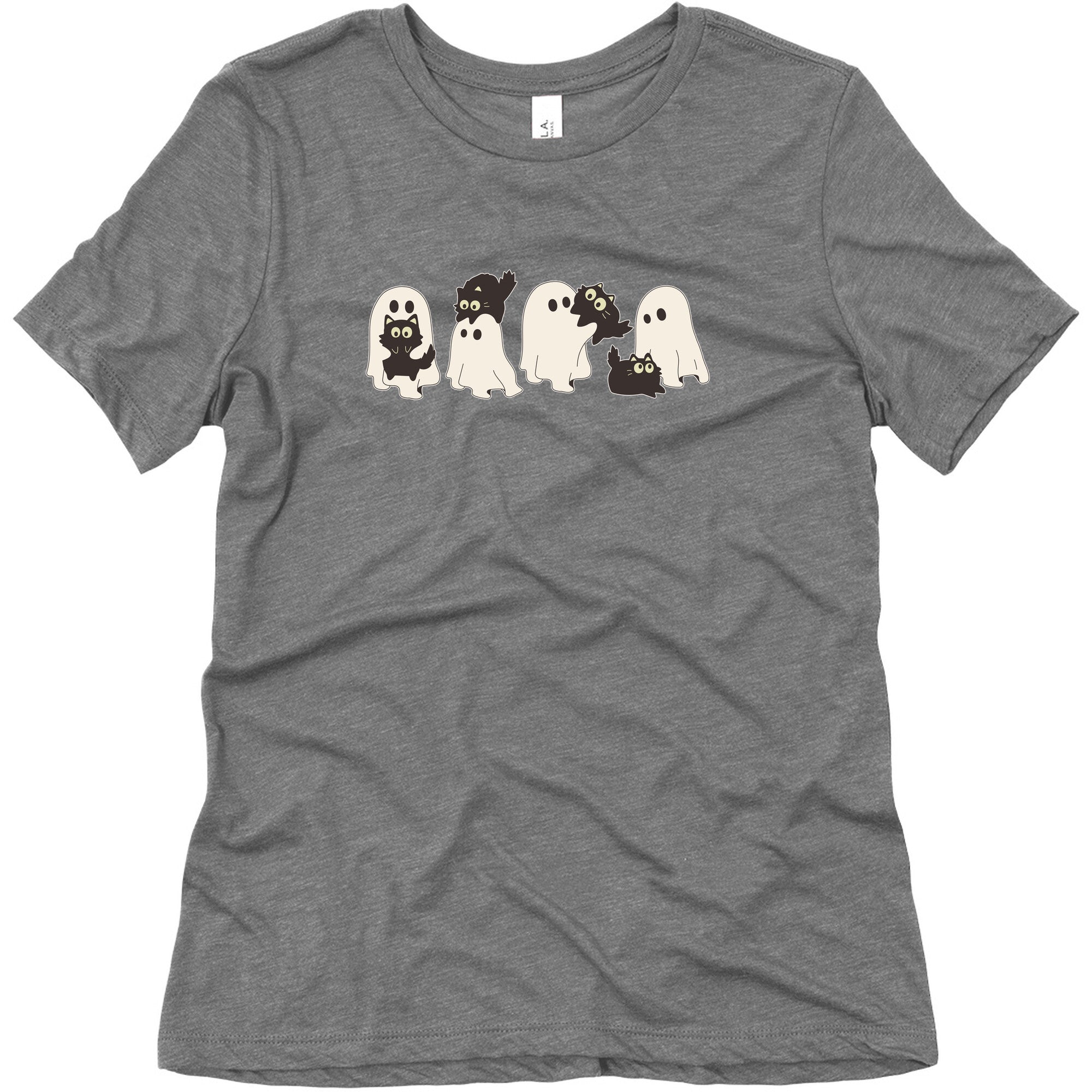 Cute Ghost Cats Womens Triblend Tee