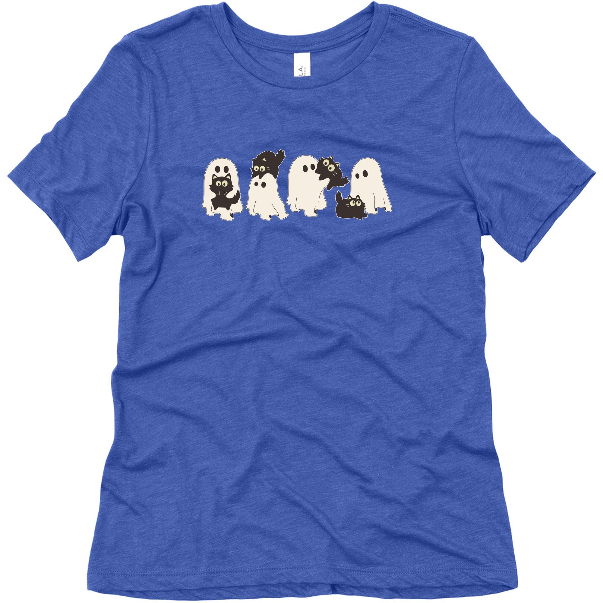 Cute Ghost Cats Womens Triblend Tee