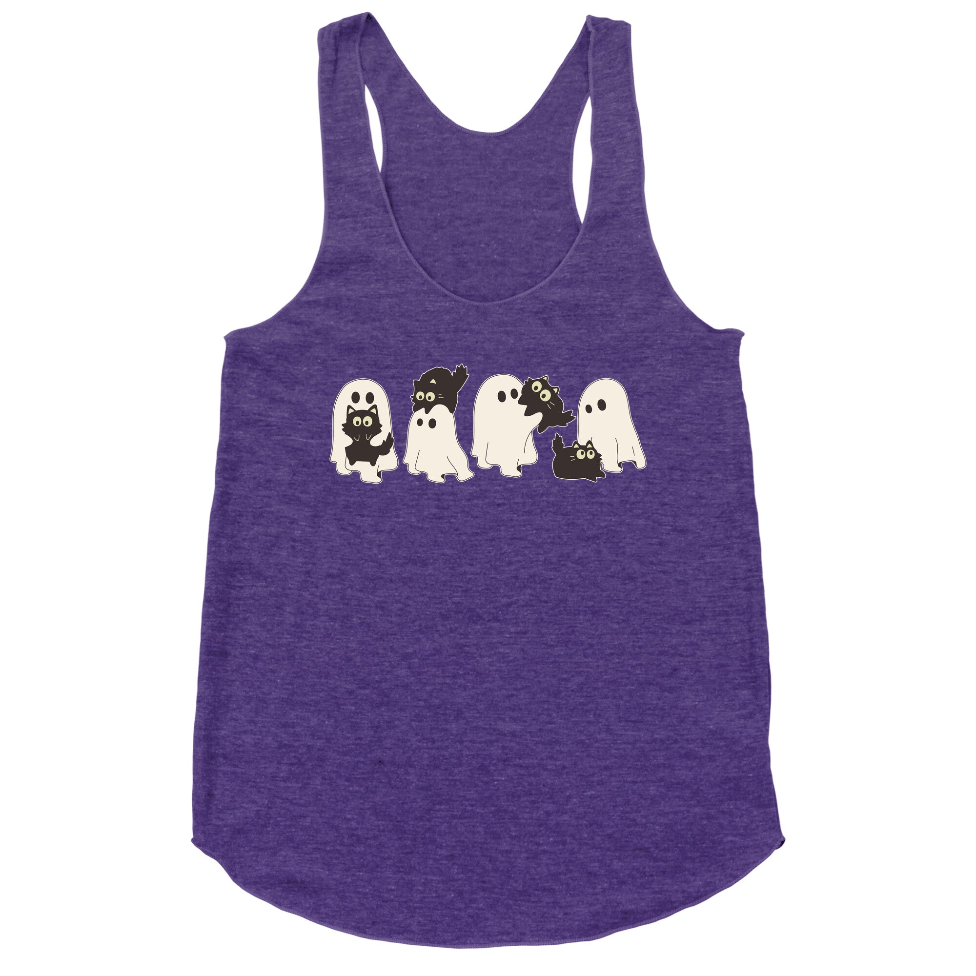 Cute Ghost Cats Racerback Tank