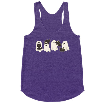 Cute Ghost Cats Racerback Tank