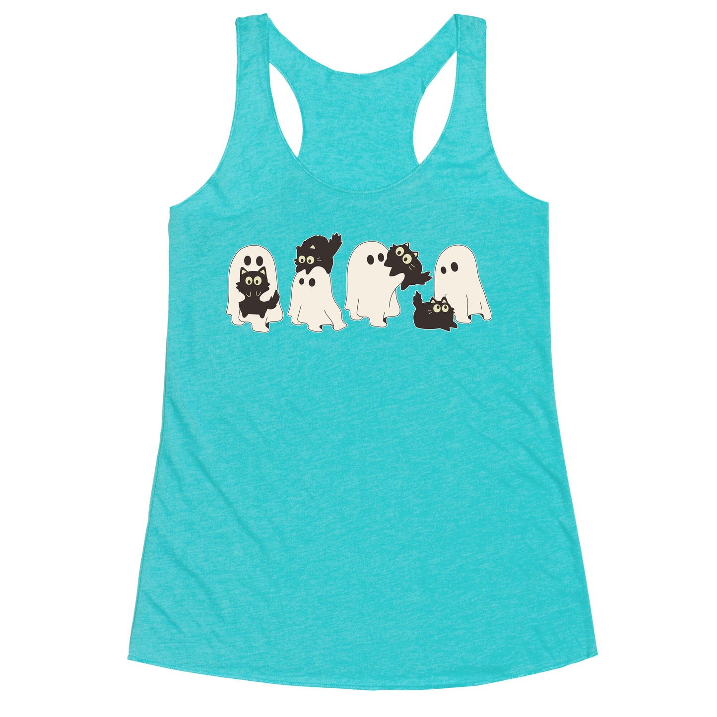 Cute Ghost Cats Racerback Tank