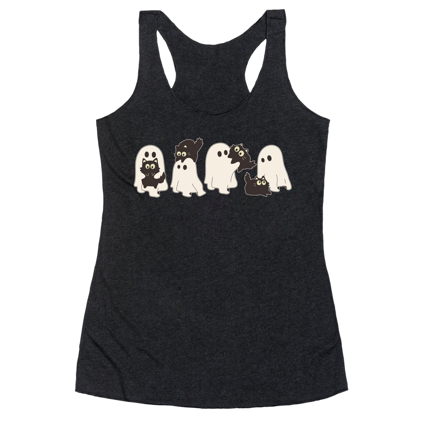 Cute Ghost Cats Racerback Tank