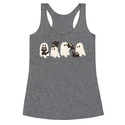 Cute Ghost Cats Racerback Tank