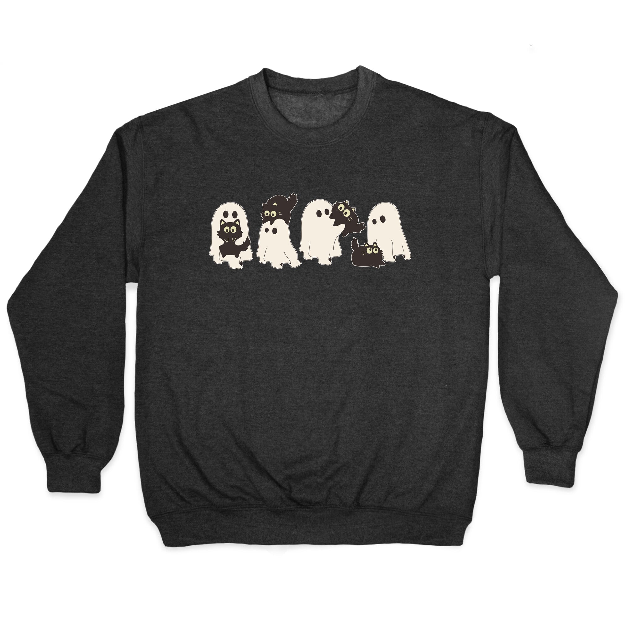 Cute Ghost Cats Crewneck Sweatshirt