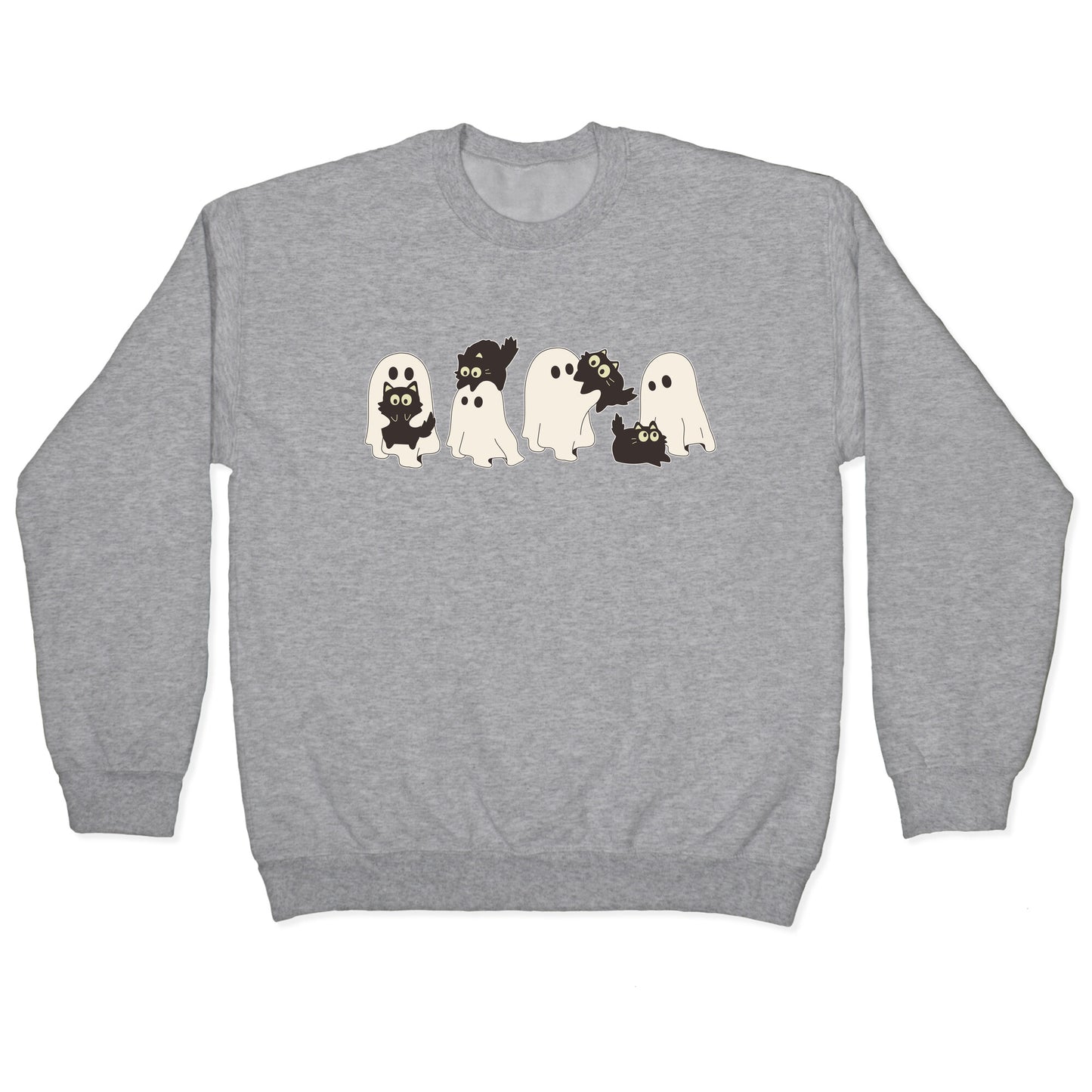 Cute Ghost Cats Crewneck Sweatshirt