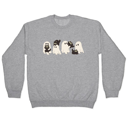 Cute Ghost Cats Crewneck Sweatshirt