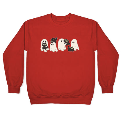 Cute Ghost Cats Crewneck Sweatshirt