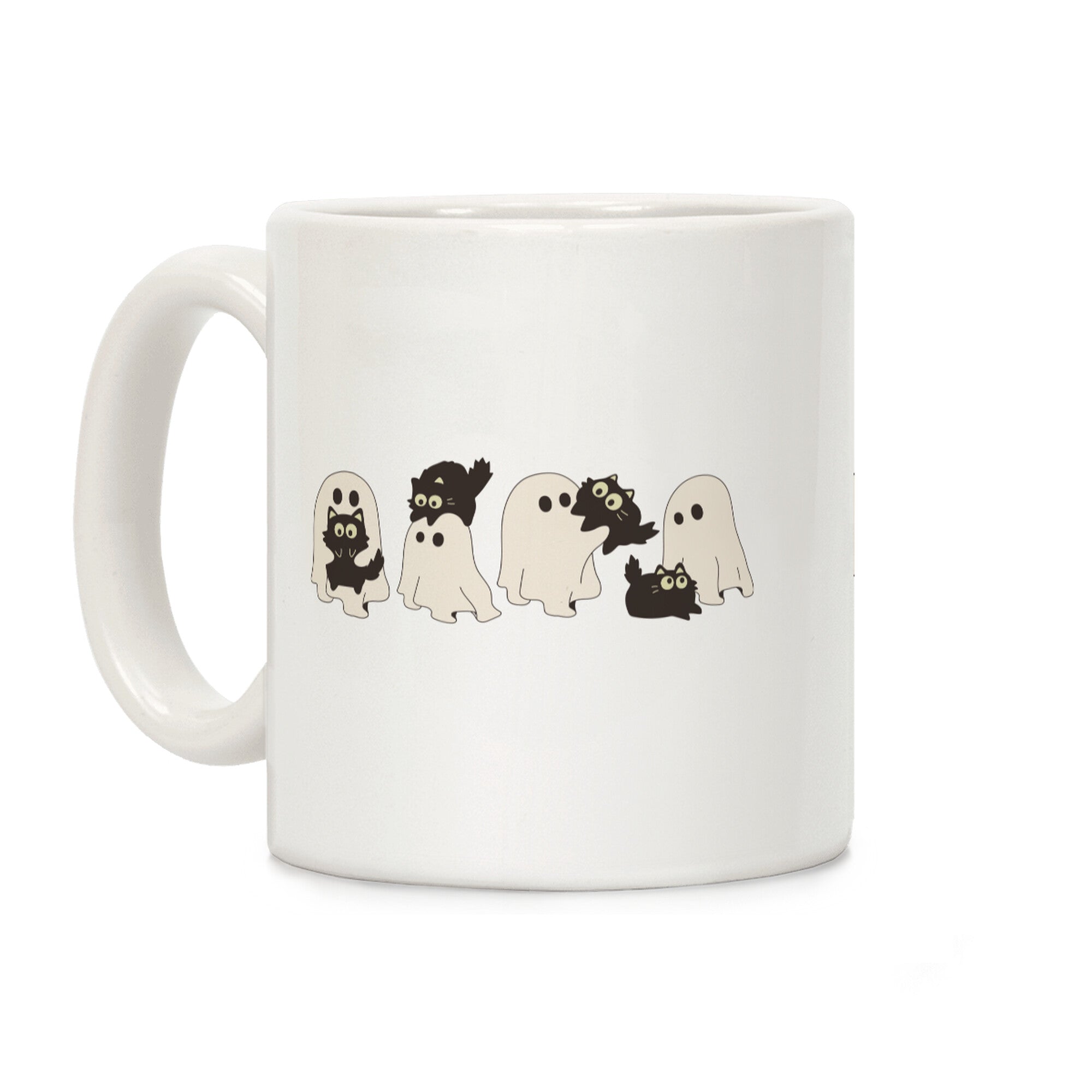 Cute Ghost Cats Coffee Mug