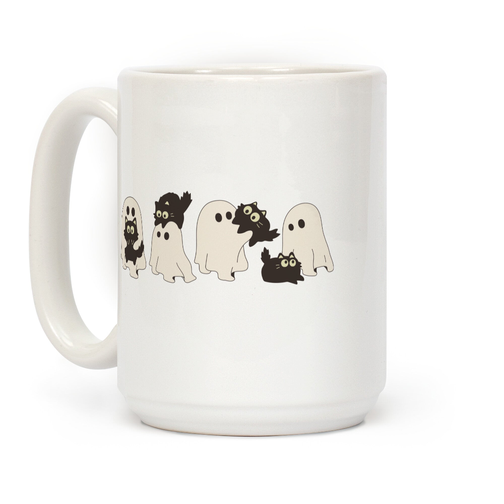 Cute Ghost Cats Coffee Mug
