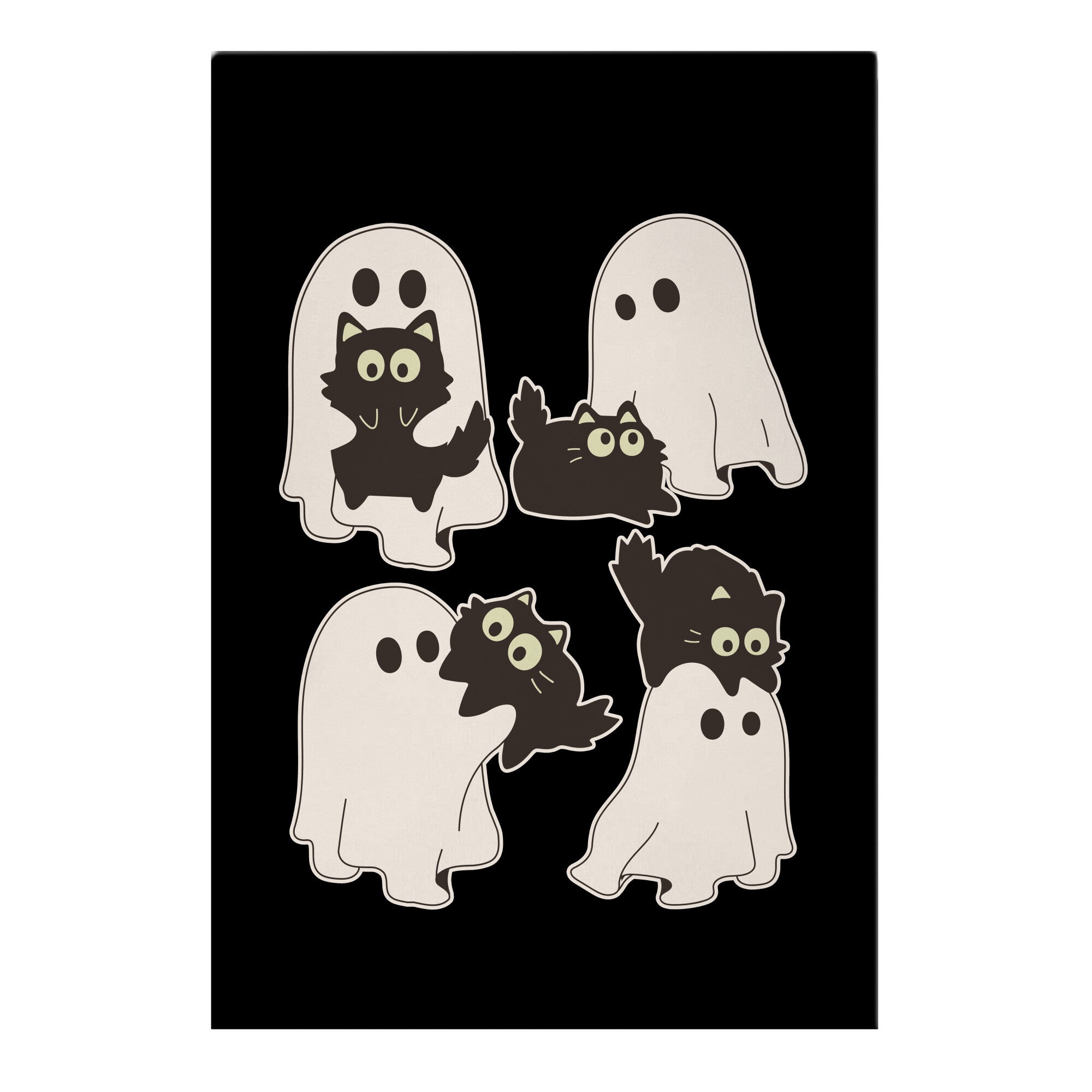 Cute Ghost Cats Garden Flag