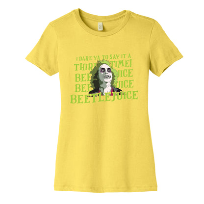 Beetlejuice I Dare Ya Womens Cotton Tee