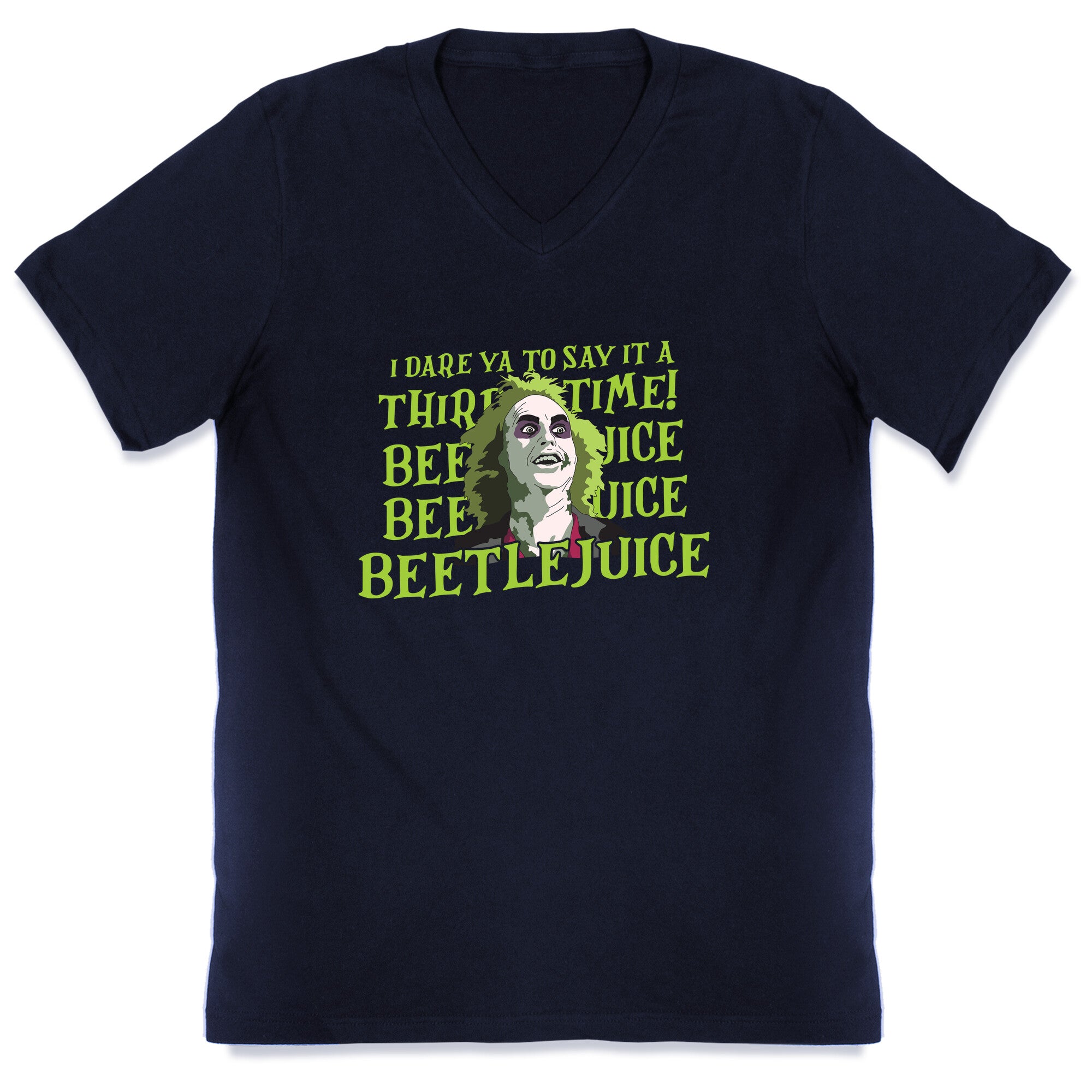 Beetlejuice I Dare Ya V-Neck