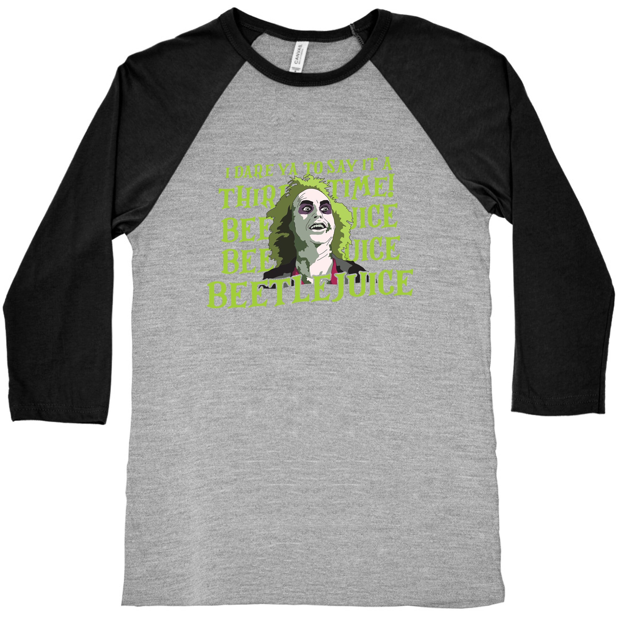Beetlejuice I Dare Ya Baseball Tee