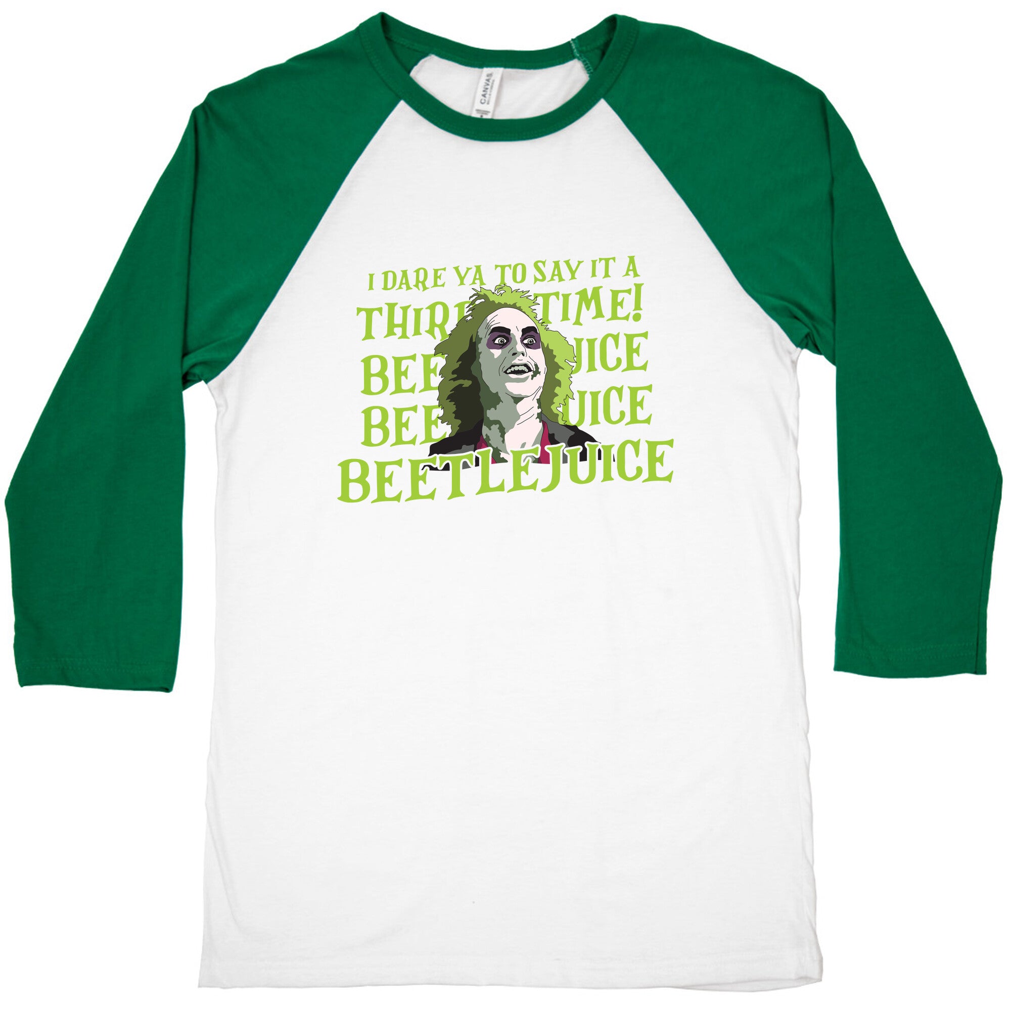 Beetlejuice I Dare Ya Baseball Tee