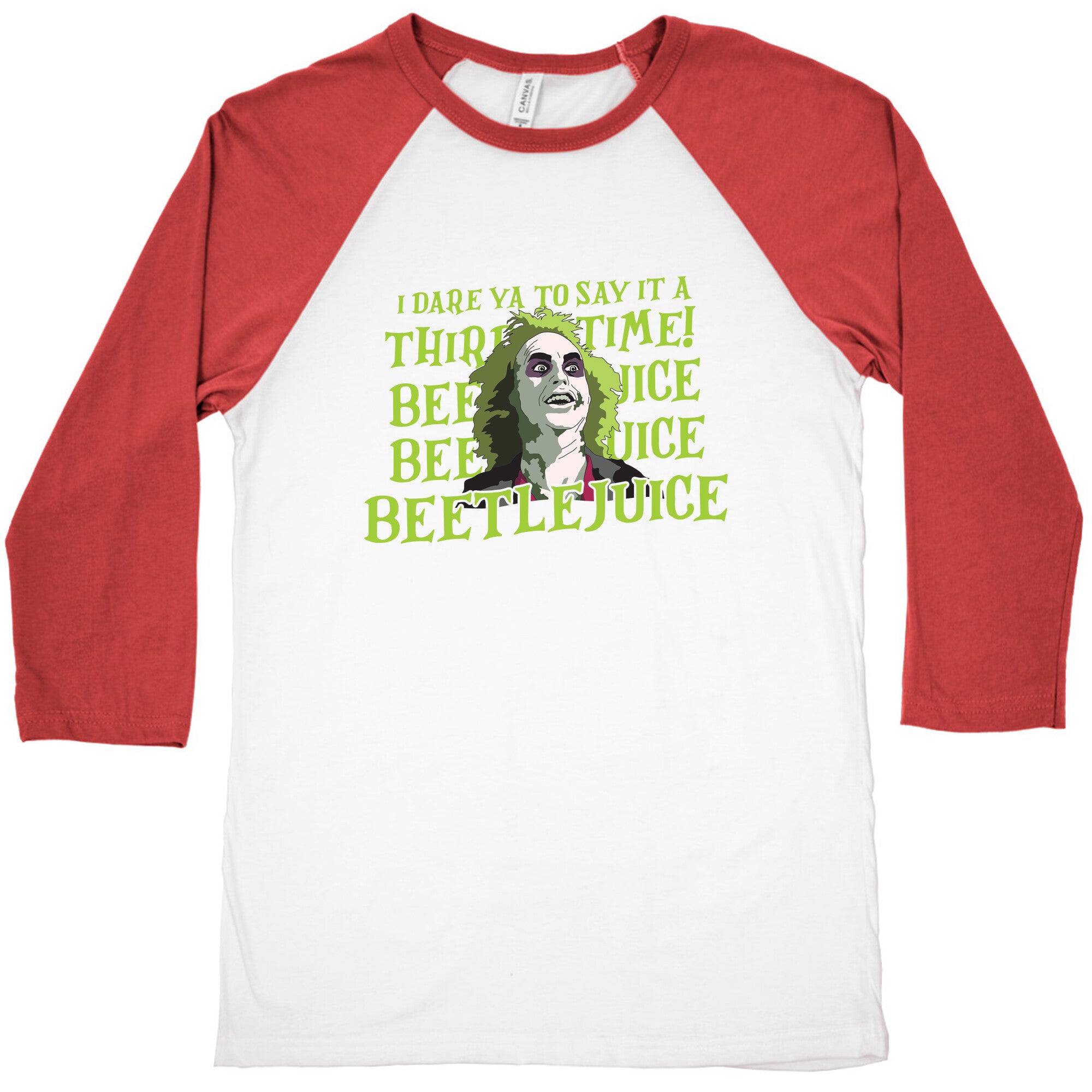 Beetlejuice I Dare Ya Baseball Tee