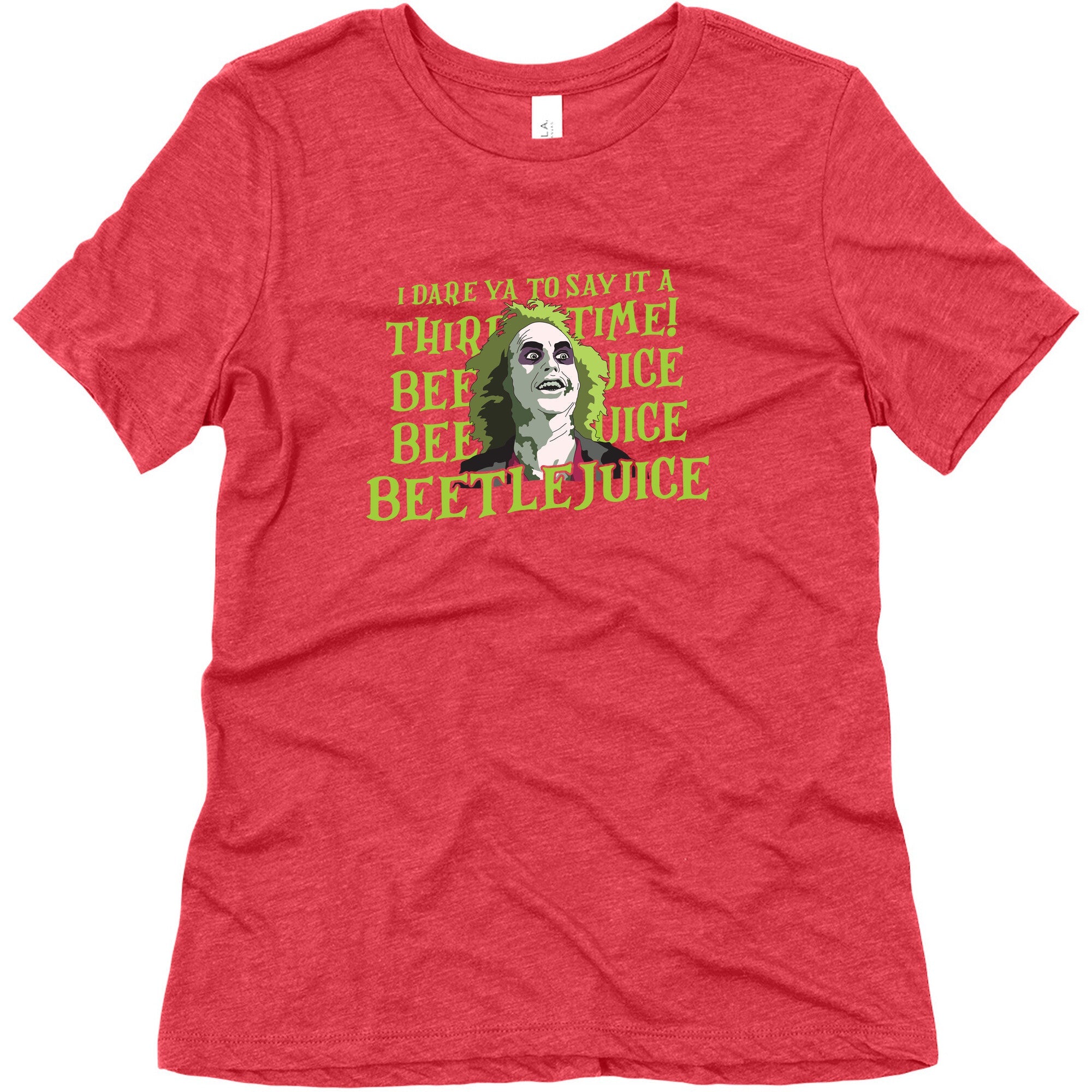 Beetlejuice I Dare Ya Womens Triblend Tee