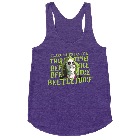 Beetlejuice I Dare Ya Racerback Tank