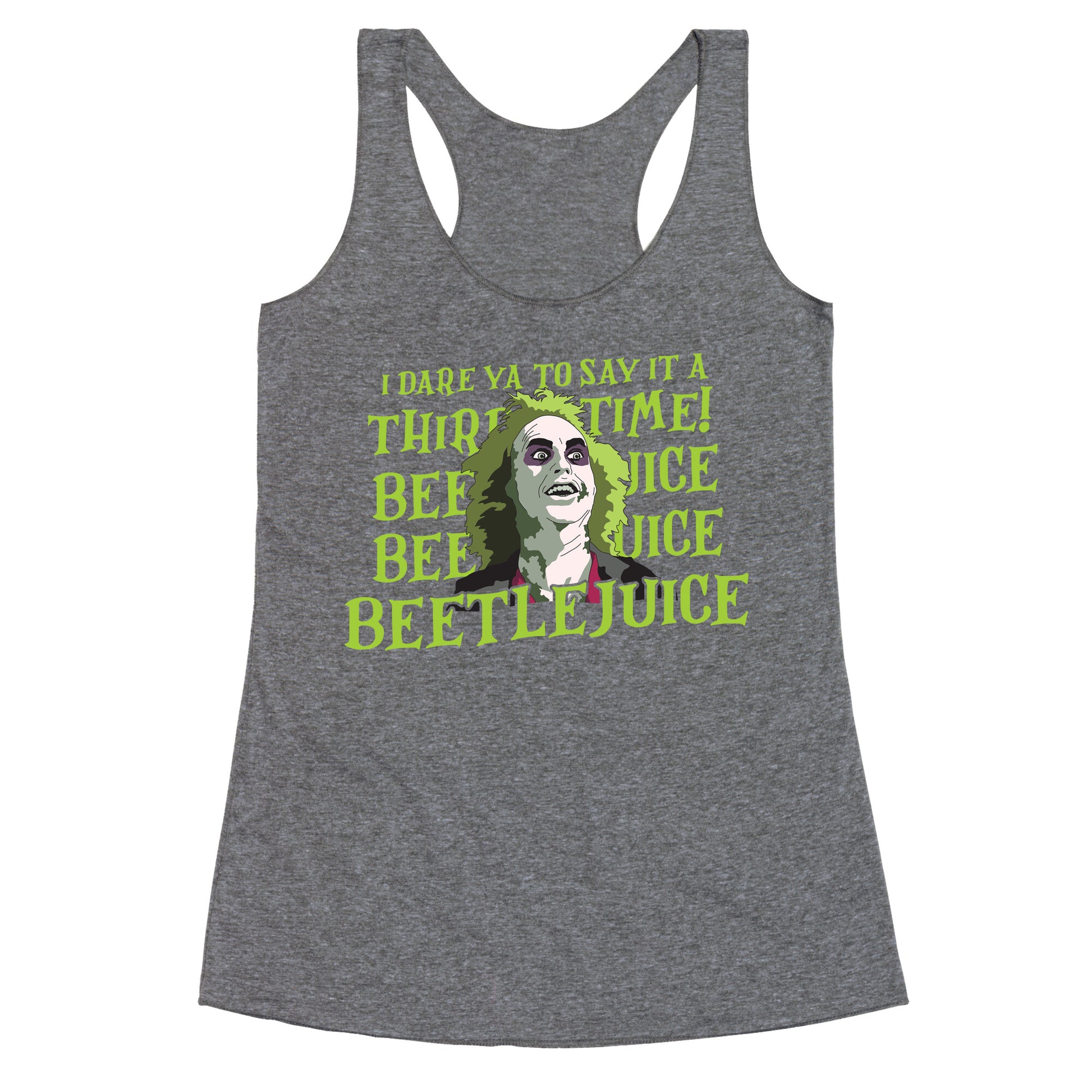 Beetlejuice I Dare Ya Racerback Tank
