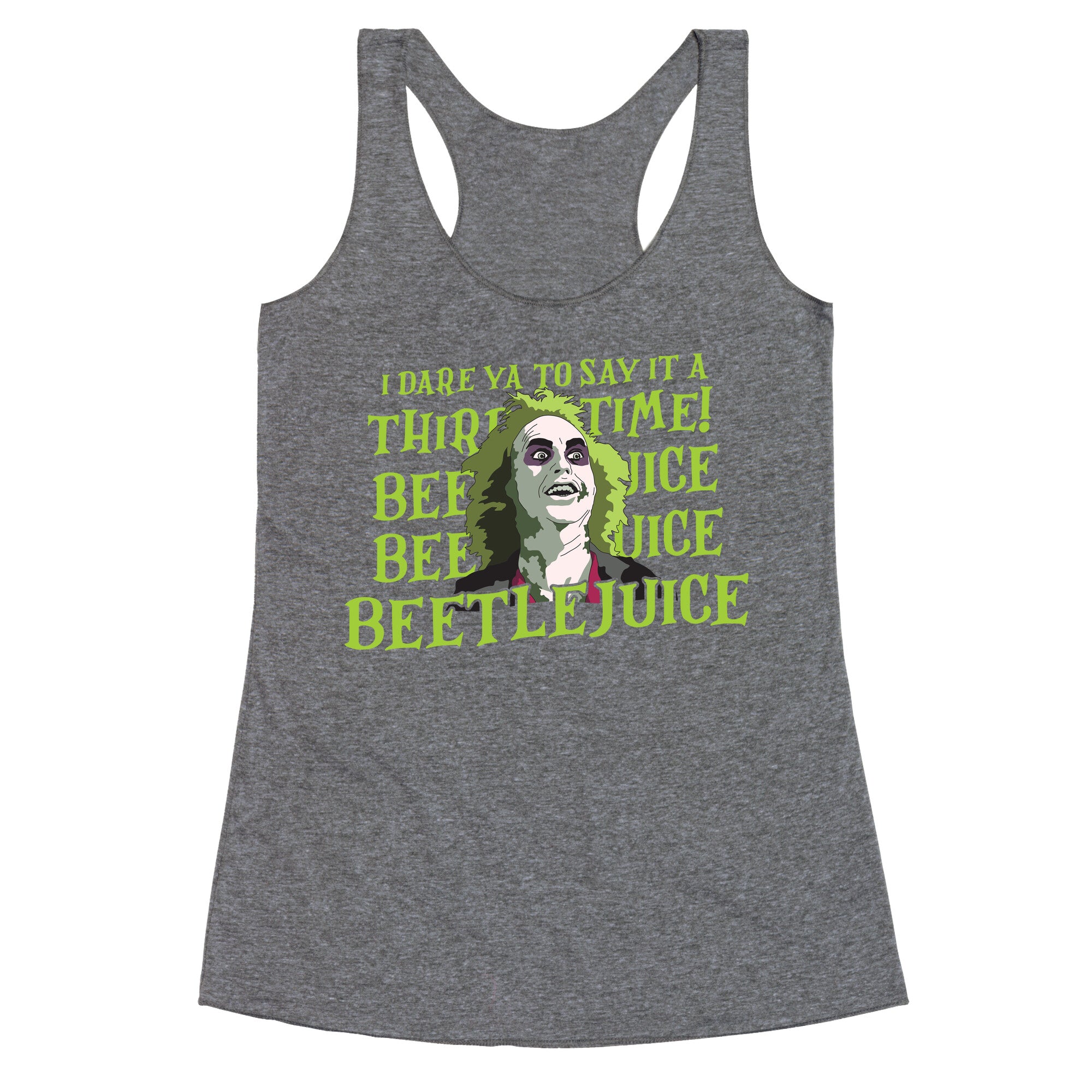 Beetlejuice I Dare Ya Racerback Tank