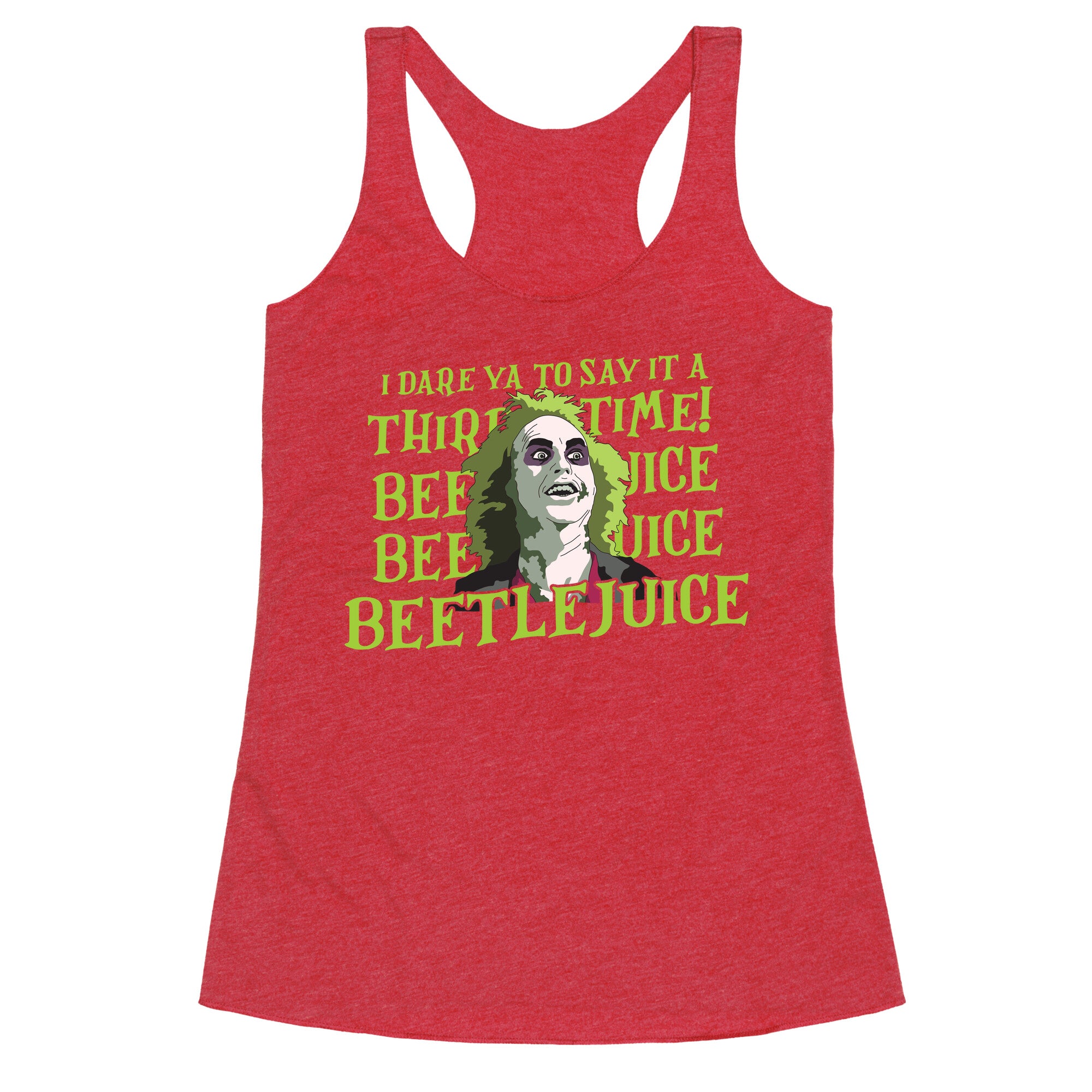Beetlejuice I Dare Ya Racerback Tank