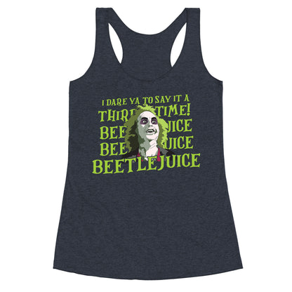 Beetlejuice I Dare Ya Racerback Tank