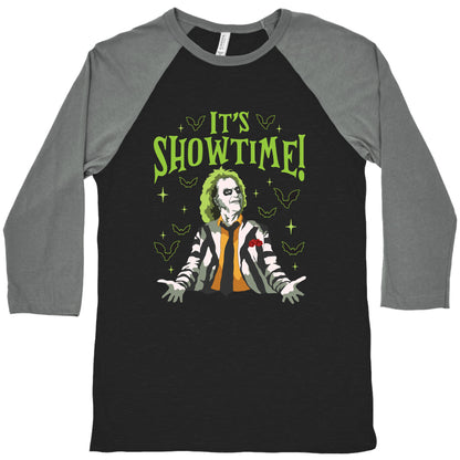 Beetlejuice Its Showtime Baseball Tee