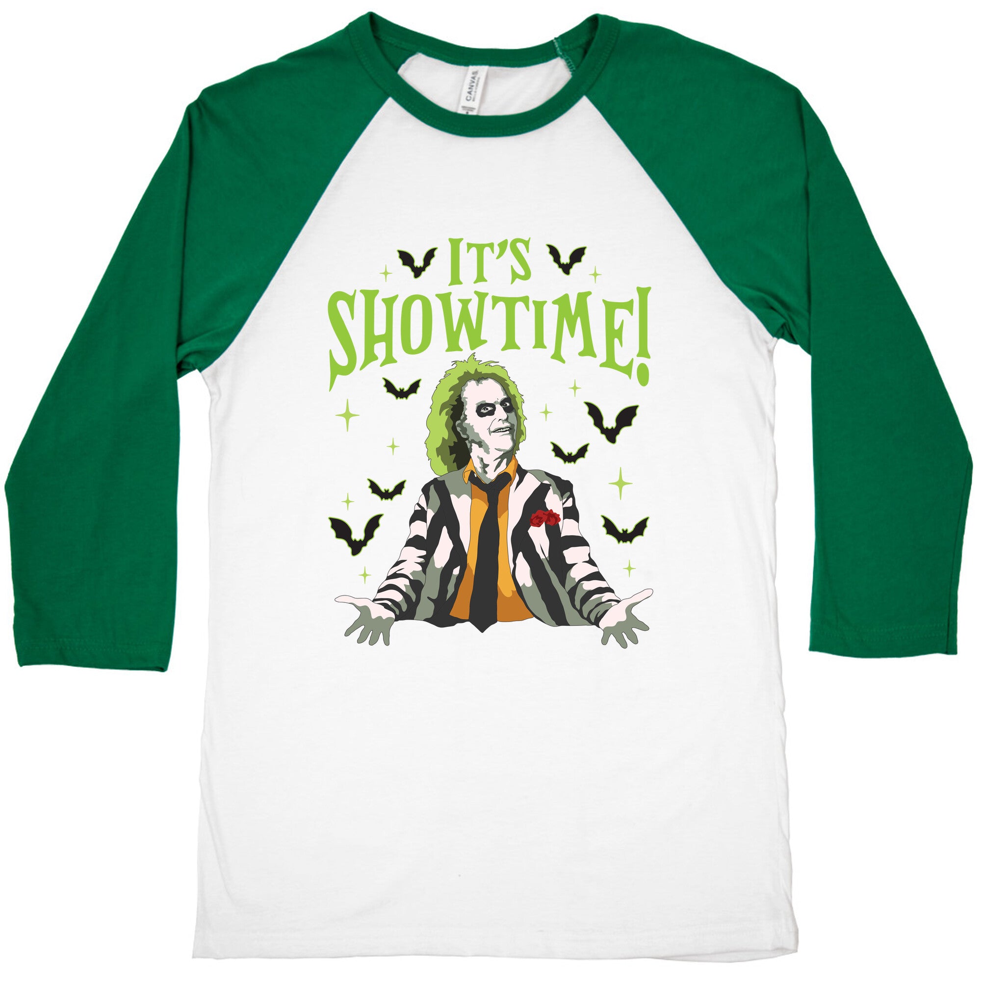 Beetlejuice Its Showtime Baseball Tee