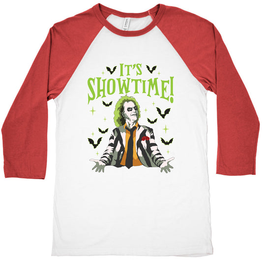 Beetlejuice Its Showtime Baseball Tee