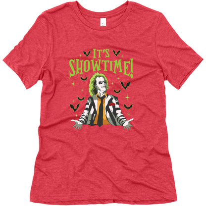 Beetlejuice Its Showtime Womens Triblend Tee