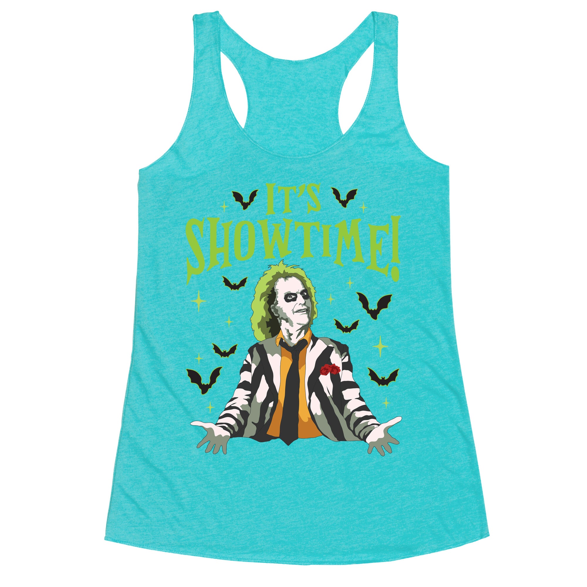 Beetlejuice Its Showtime Racerback Tank