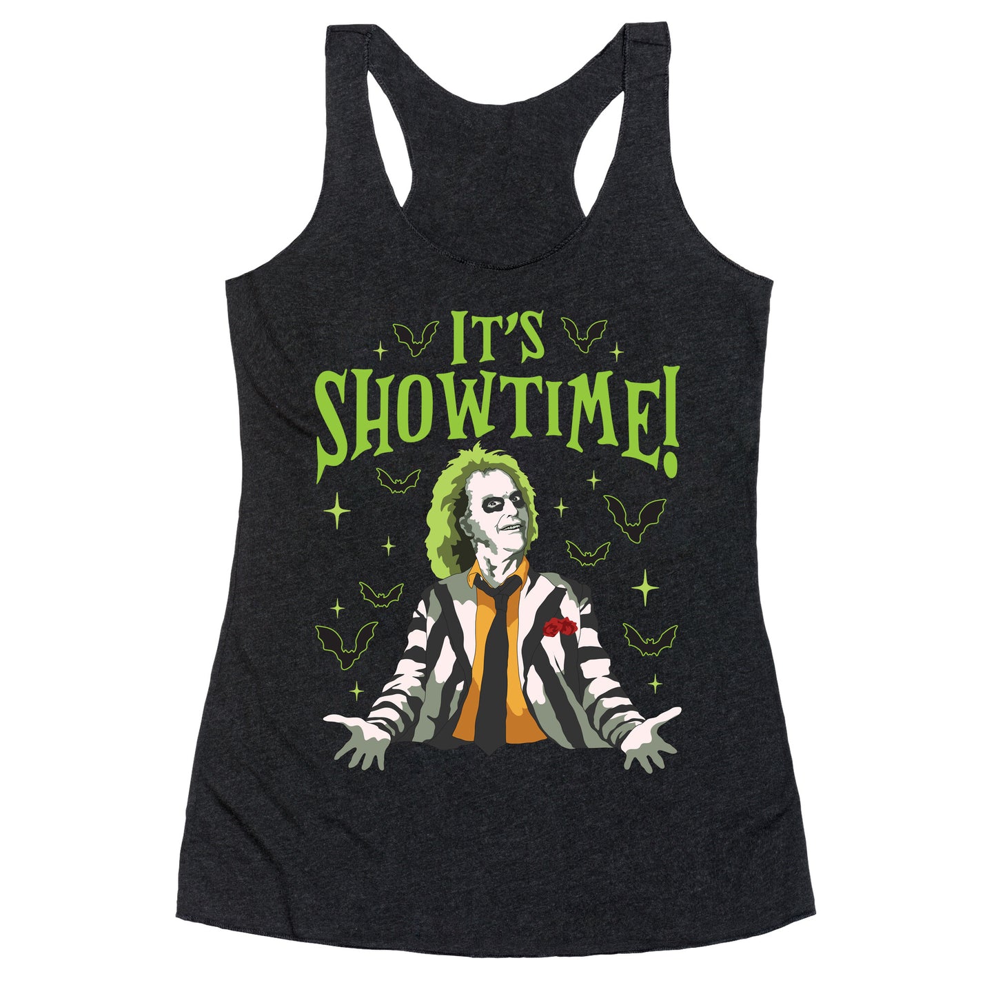 Beetlejuice Its Showtime Racerback Tank