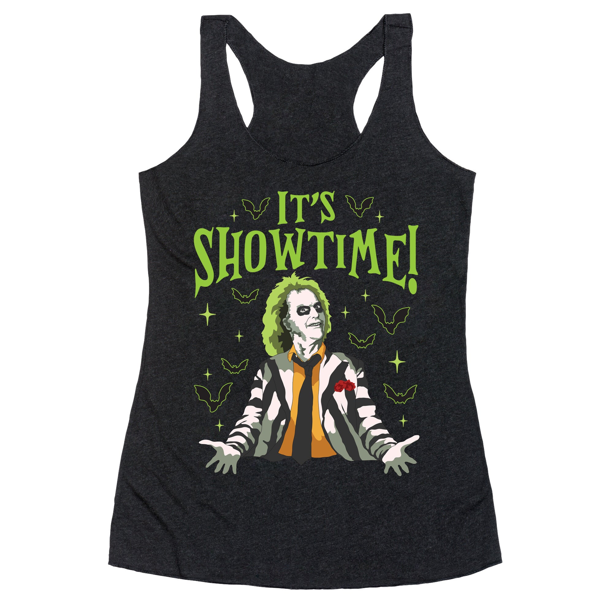 Beetlejuice Its Showtime Racerback Tank