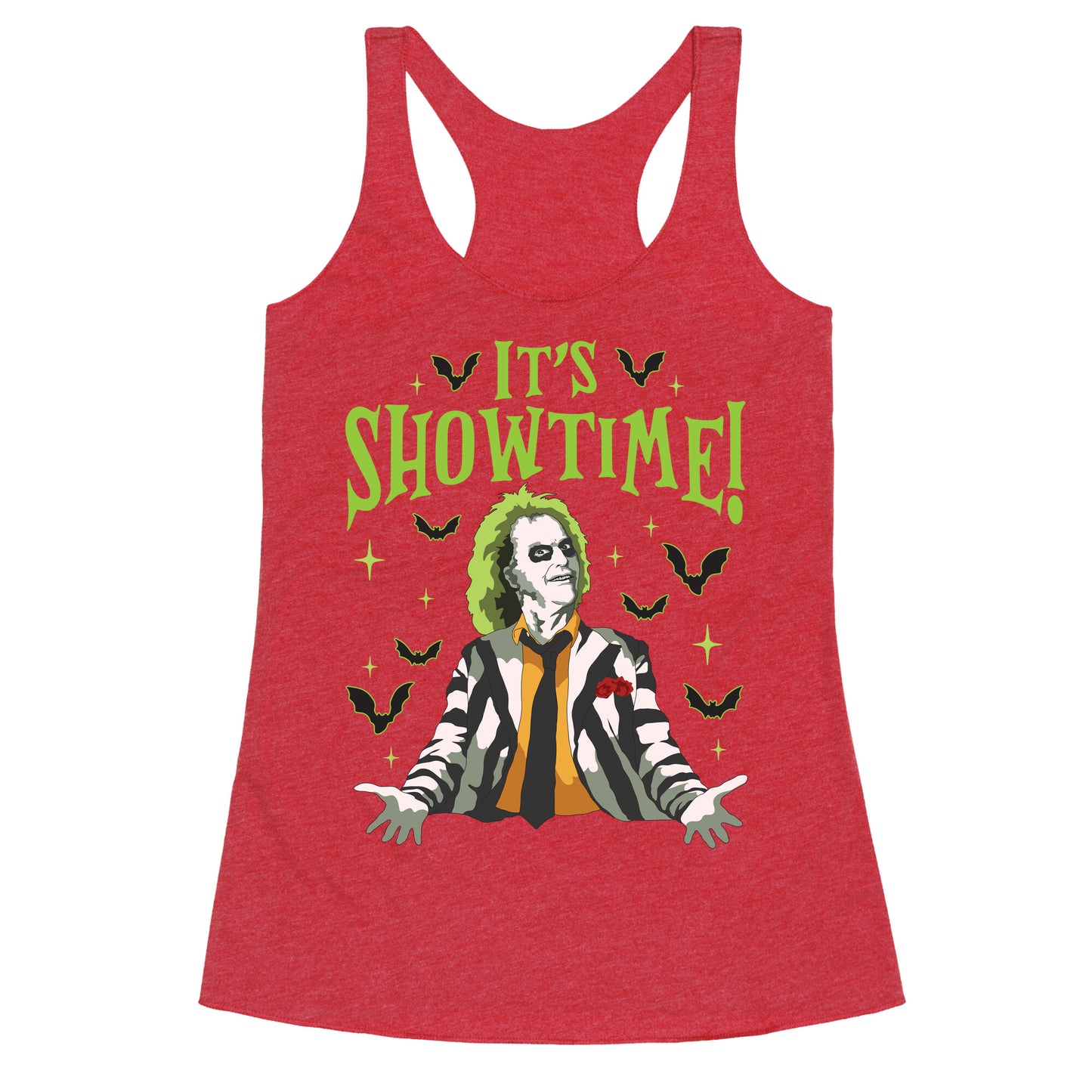 Beetlejuice Its Showtime Racerback Tank