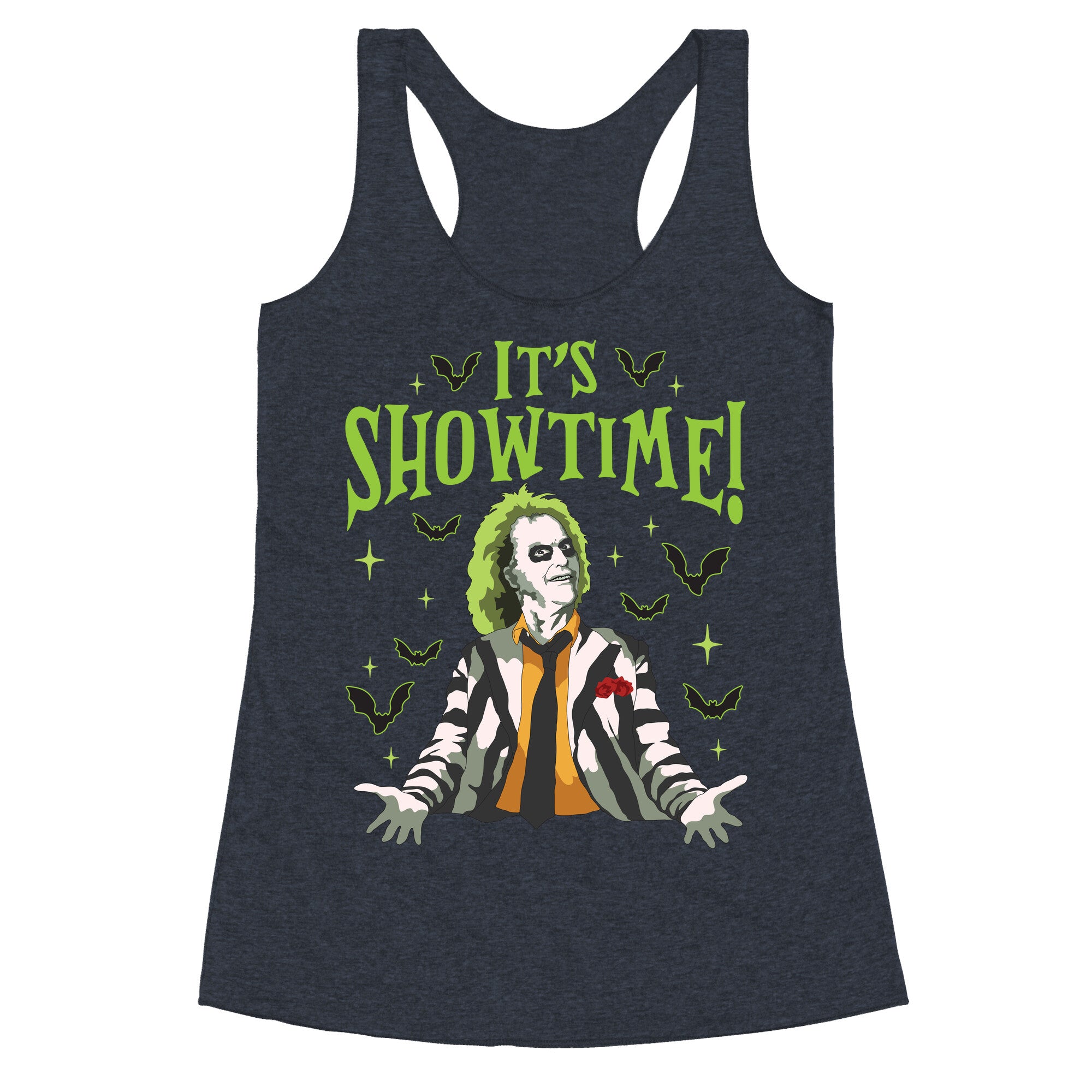 Beetlejuice Its Showtime Racerback Tank