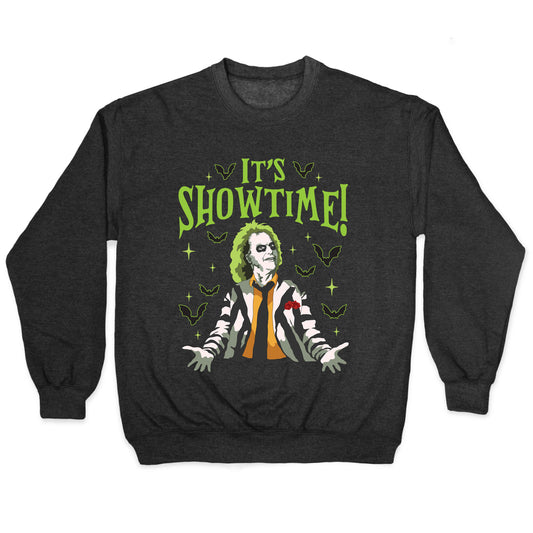 Beetlejuice Its Showtime Crewneck Sweatshirt