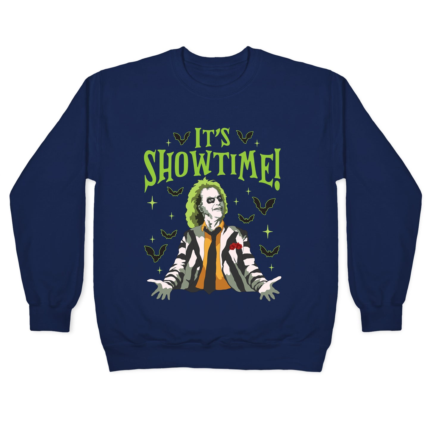 Beetlejuice Its Showtime Crewneck Sweatshirt
