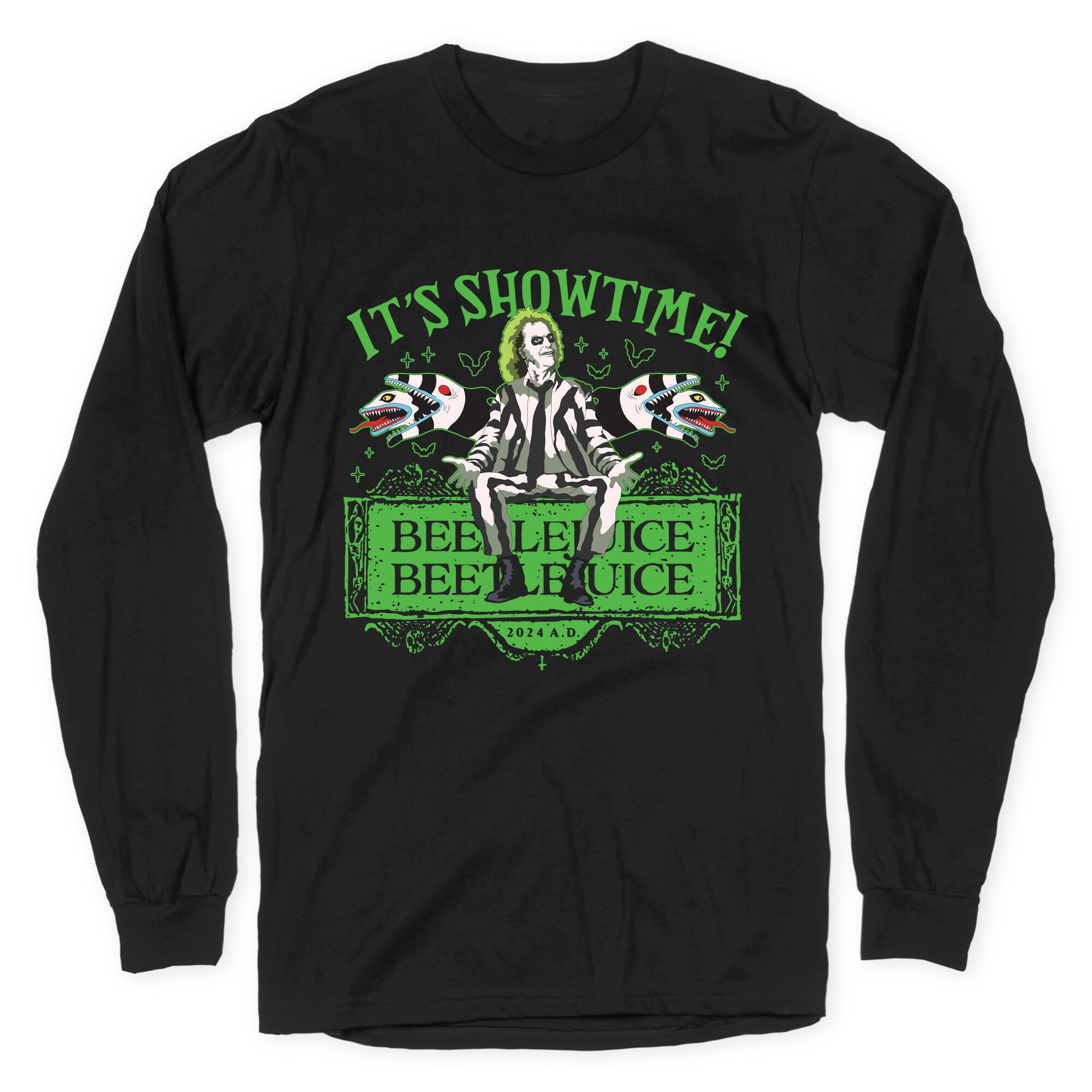 Beetlejuice Its Showtime Longsleeve Tee