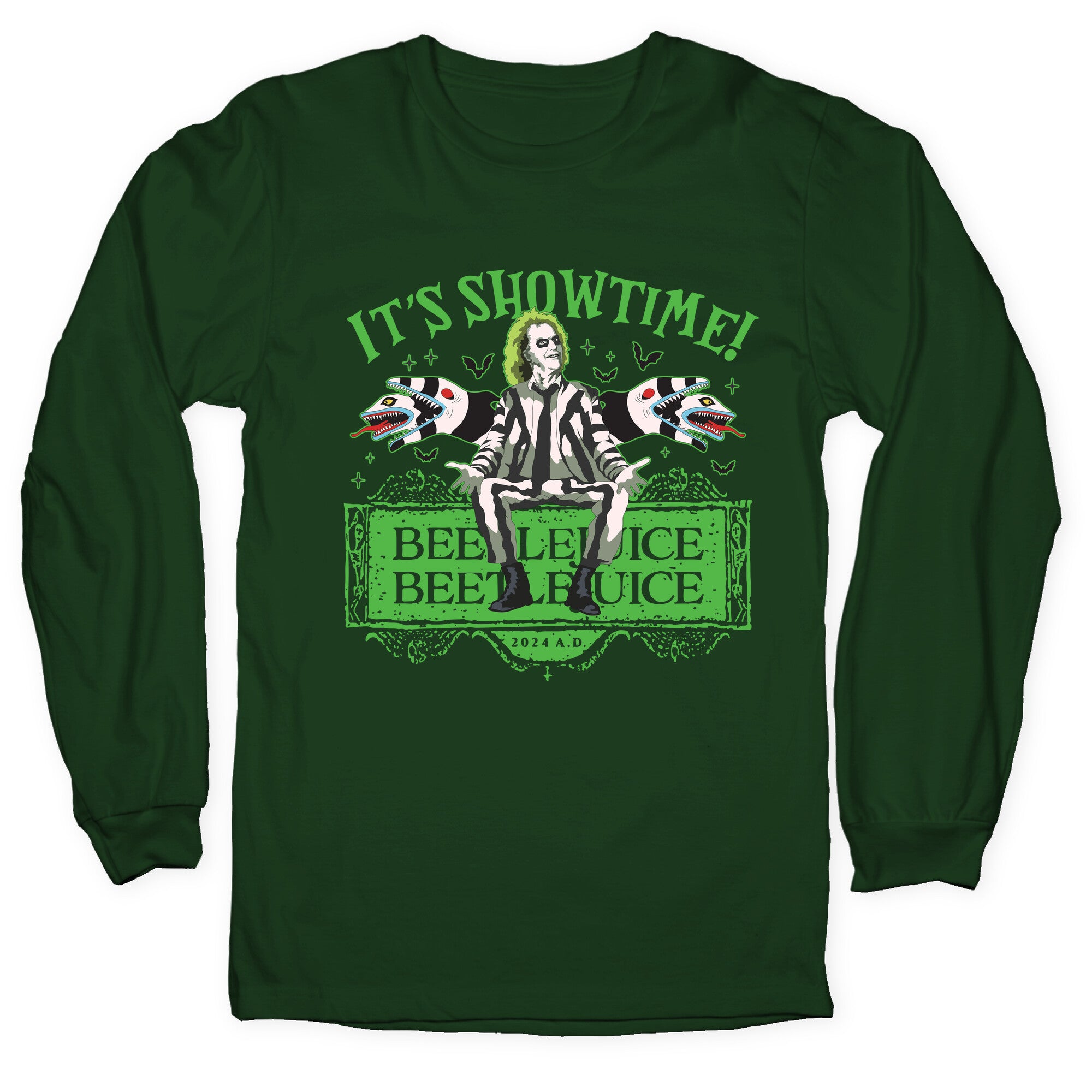 Beetlejuice Its Showtime Longsleeve Tee